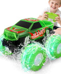 Amphibious Monster RC Truck With Waterproof Build, 4WD Off Road Remote Control Car For Kids, Colorful LED Lights, Stunt Ready RC Vehicle
