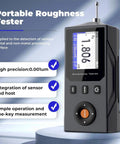 Pro Grade Surface Roughness Tester With 5 Micron Diamond Stylus, High Precision Digital Profilometer For Engineering And Lab Use, Multi Parameter Surface Finish Meter Measuring Ra Rz Rq Rt Rp Rv Rsk Rku And More, handheld front view