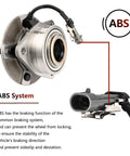 Front Wheel Bearing And Hub Assembly For 2005-2006 Chevy Equinox, 2006 Pontiac Torrent, And 2002-2007 Saturn Vue 5 Lug With ABS Sensor