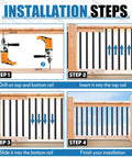 Installation steps for Heavy Duty Black Aluminum Deck Balusters 36 Inches High By 3/4 Inches Wide Pack Of 120 for porches.