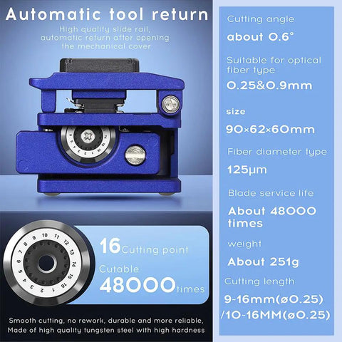 Fiber optic cutting tool with specifications for Pro Grade Visual Fault Locator With Optic Fiber Power Meter Kit for CATV FTTH Projects