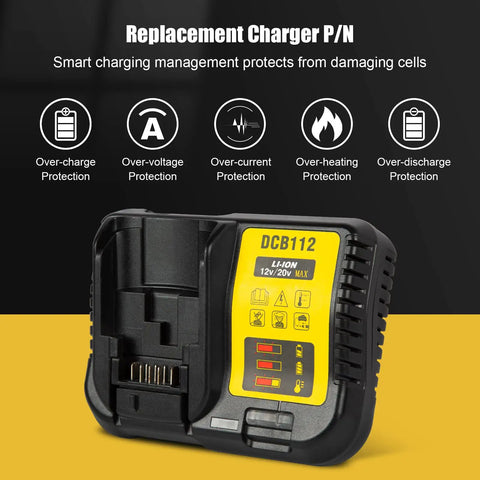 Four Port Battery Charger Dock For 12V To 20V Max Batteries Multi Charger Station With Dual USB Ports front view