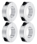 Double Split Aluminum Shaft Collar Set With Set Screw 25mm Or 1 Inch Bore Four Pack Pro Grade Heavy Duty Clamping Collars