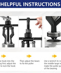 Thsakzo 3-jaw inner bearing puller kit for automotive use, carbon steel, in operation