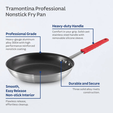 Heavy Duty 12 Inch Nonstick Frying Pan With Slick Release Coating Built Like A Tank For Family Portions And Fast Weeknight Grub No Sweat Cooking