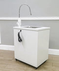 Portable Mobile Hand Wash Station With Hot Water And Temperature Control Self Contained Sink Unit 24x18x39 Inches 110V Power