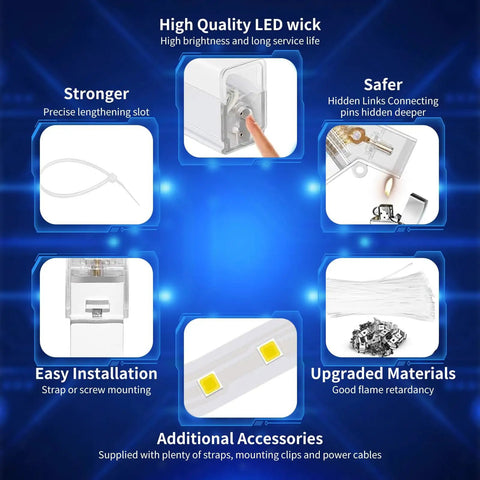 LED Garage Hexagon Lights 24 Pack With 168W 16800LM 6500K Daylight Brightness Boss Level Modular Grid Lighting Kit Snap Together Design Fireproof Connectors For Garage Workshop Gym Auto Detailing And More features and components