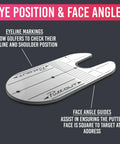 Compact Putting Mirror for Golfers That Lets You Check Your Face at Address, Top Line, Eye Line, and Ball Line, Ultra Portable