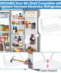 Sturdy Refrigerator Door Bin Replacement For Common Fridge Models, 13 Inch Wide By 7.25 Inch Deep By 3.25 Inch High, in fridge view