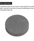 Round Graphite Block Disk 50x10mm Pro Grade High Purity Graphite Electrode Plate for Melting and Casting Applications