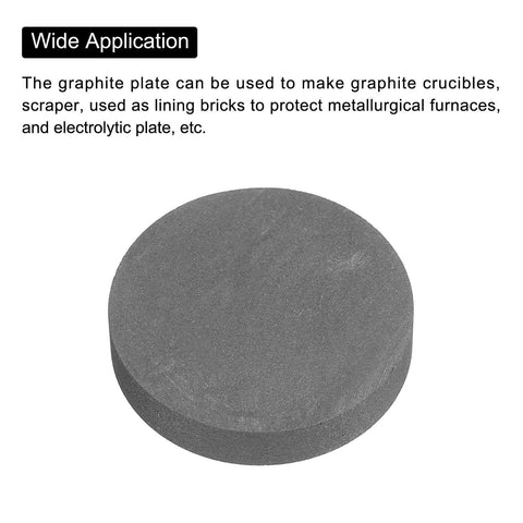 Round Graphite Block Disk 50x10mm Pro Grade High Purity Graphite Electrode Plate for Melting and Casting Applications