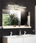 Modern Slick LED Vanity Light Fixture For Bathroom Mirror Front Wall Mounted Sconces In Brushed Nickel 23.62 Inch 18W