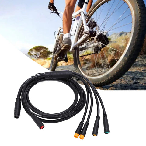 1 To 5 Electric Bike Wiring Harness With Controller Throttle Display Brake And Lamp Connectors For Easy Plug And Play All In One E Bike Conversion And KT ADE Lithium Battery Systems Works With Most Controllers