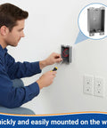 Bulk 4 Pack Plastic Shallow Electrical Boxes 8 Cu In Grey Single Gang Old Work Junction Boxes For Outlets And Switches ETL Certified And Easy Install Today installed in wall
