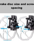 Front And Rear Bike Disc Brake Kit With 160mm Rotors Calipers Cables Levers And Fixing Screws Stainless Steel Mechanical System
