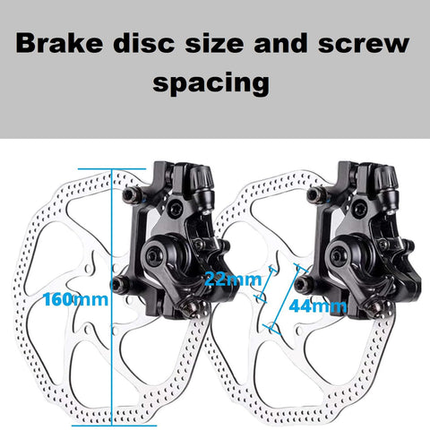Front And Rear Bike Disc Brake Kit With 160mm Rotors Calipers Cables Levers And Fixing Screws Stainless Steel Mechanical System