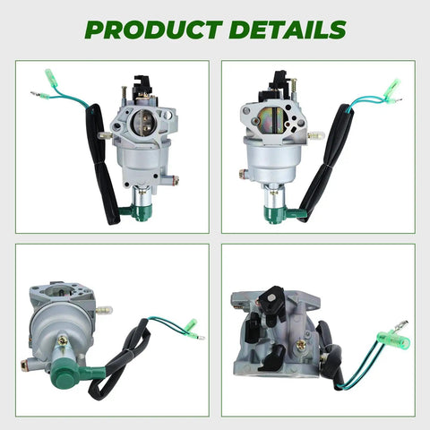 Product details of Beefed-Up 8750 Carburetor For Predator 420cc Generator By Harbor Freight Replacement with wiring and connectors.