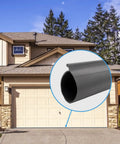 Gray P-Bulb Bottom Weather Seal for Overhead Garage Door showing 1-1/2 bead end profile, fits 16ft4in models