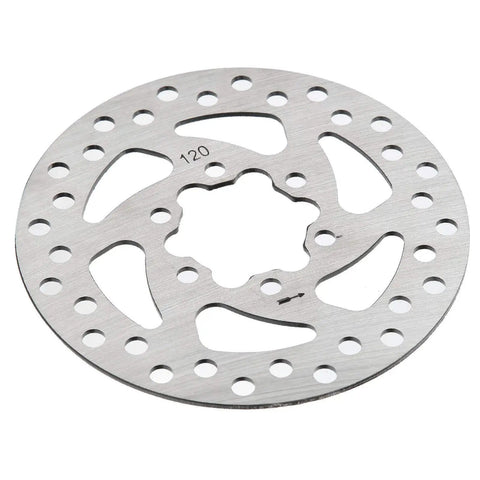 Rugged 120mm Stainless Steel Brake Disc Rotor Pad For Electric Scooters And Skateboards Replacement Parts With Stable, Smooth Braking, Durable Long Lasting Performance, 34mm Inner Diameter Fits Vehicles And Scooters.