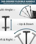 Collapsible Wagon Cart Foldable 150L Capacity And 360Lbs Load Portable Wagon handle flexibility illustration