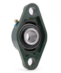 Green flange mounted pillow block bearing from Two Pack UCFL205-14 Pillow Block Bearing Set With 0.875 Inch Bore, Flange Mounted, Self Aligning