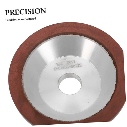 Diamond Concave Cup Grinding Wheel for Sharp Metal And Carbide Tasks Super Versatile Silvertone Aggressive Polishing Disc close-up view.