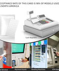 Collage showing Bill Acceptor Cleaning Cards for Currency Counters and Machines with uses in cash registers and vending machines SHS009