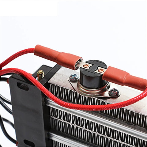 Kickin Heat No Fuss Ptc Air Heater 220V With Smart Thermostat 1000W Or 2000W Ceramic Heating Block wiring connections close-up view.