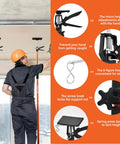 Heavy Duty Adjustable Support Pole Cabinet Jack Drywall Lift 45 To 114 Inch Telescoping with user adjusting height features.