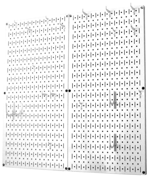 Heavy Duty Kitchen Pegboard Organizer Kit For Pots And Pans, White Pegboard With White Accessories, Wall Mounted Storage Rack That Wont Warp Or Crack, Game Changing Easy Install, Durable All In One Kitchen Organizer