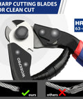 Close-up of heavy duty cable cutter for hard wire ropes and aircraft cables, seven and a half inch chrome vanadium steel jaw.