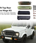 Soft Top Rear Bow Hinge Kit Beefed Up Heavy Duty Metal Bow Hinge Hardware With Screws Pins Nuts OE Compatible for Samurai SJ410 All Models