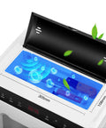 Top view of Fully Automatic Compact Desktop Dishwasher For Six Person Households, showcasing the wash compartment with bubbles.