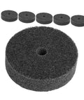 6pcs Nylon Buffing Wheels 75mm With 10mm Hole For Metal Polish And Car Burnishing Discs, large and small pads in view.