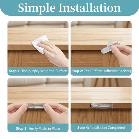 Step-by-step installation guide showing application of Straight Up Tough Clear Rubber Wall Saver Pads 12 Piece Kit.