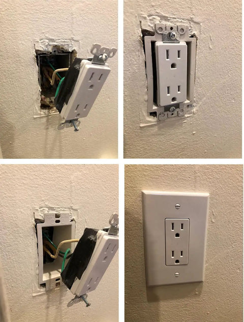 Three-Gang Non-Metallic Electrical Outlet Box Extender For Power Switch Receptacles Ultra Durable UL Listed Deep Box Extension Kit installation