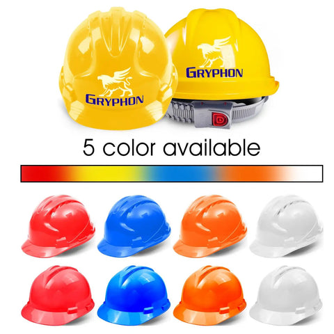 Customizable Safety Hard Hat With Personalized Logo For Construction And Work, multiple colors displayed, durable helmet design