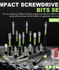 Impact Screwdriver Bit Set With Magnetic Bits 52 Piece Kit Includes Magnetizer Extension Rod And Wrench For Every Reach