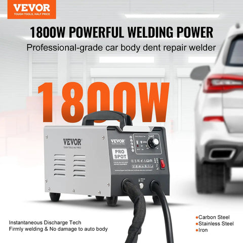 Stud Welder Dent Repair Kit 1.8KW Auto Body Spot Welder With Auto And Manual Weld Modes 110V Car Truck Dent Puller Machine