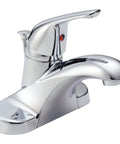 Foundations Centerset Chrome Bathroom Faucet With One Handle For 3 Hole 4 Inch Easy Install No Fuss 4 And A Quarter Inch Tall