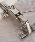 Soft Close Concealed Cabinet Hinges 175 Degree Swivel For Kitchen Cabinets, Corner Wall Cabinets And Wardrobe Bookcases, 3 Pcs With Screws, Easy Install, Iron Copper Finish hinge detail view