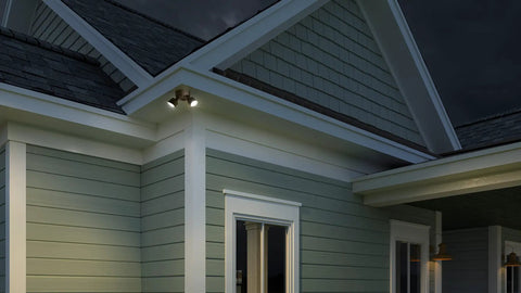 Dual Head Led Flood Lights For Outdoor Security And Driveway 4000K Neutral White Bronze Finish Heavy Duty Weatherproof House Yard Spotlights Built Like A Tank With Bright Even Coverage
