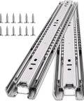 Heavy Duty 22 Inch Ball Bearing Full Extension Drawer Slides 200 Lb Capacity with 12 mounting screws, alloy steel
