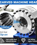 Portable Electric Hydraulic Hose Crimping Tool With 8 Dies, 95-Ton High-Pressure Crimping Machine For AC Lines, Fuel Lines, Automotive And Plumbing Applications, Heavy-Duty Hose Fitting Crimper For Quick, Solid Crimps. 8-petal steel seat
