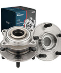 Front And Rear Wheel Bearing And Hub Assembly 5 Lug 2Pcs For Hyundai Santa Fe 2007 2014 AWD FWD And 2015 2020 Santa Fe AWD Plus Kia Sorento 2011 2015 AWD FWD No Fuss Direct Fit Replacement shown front view