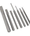 Pro Grade 7 Piece Punch And Chisel Set Built With High Carbon Steel For Metalworking Includes Center Punches Pin Punches And Cold Chisels