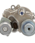 Factory Spec Heavy Duty Frame Mounted Mechanical Fuel Pump Hm10024 With Full Gasket Kit straight view showing inlet and outlet ports.