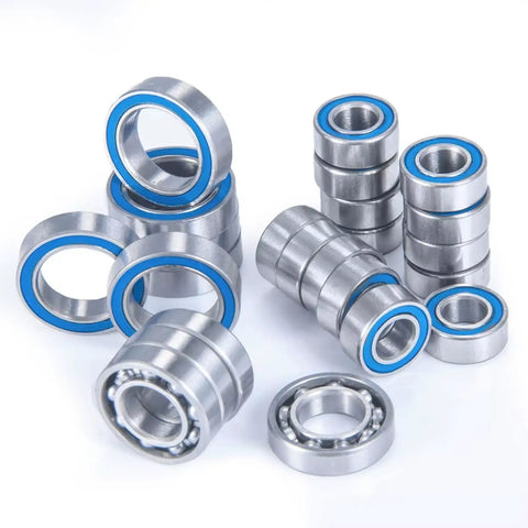 RC Spare Part Compatible With Enduro And Sendero 1/10 RC Car 24Pcs Wheel Hub Axle Blue Rubber Sealed Bearing Kit