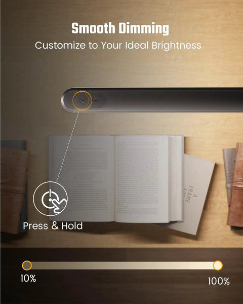 Eye Friendly LED Desk Lamp With 360 Degree Flexible Gooseneck Clamp On Light for Home Office and Dorm, touch dimming feature