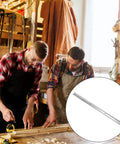 Two woodworkers using Pro Grade Aluminum Miter Track Jigs T Slot Guide For Woodworking Router Table And Tablesaw Clamping Fixture